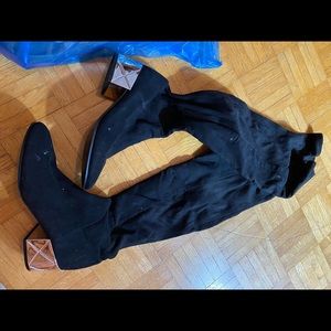 Black suede aldo boots